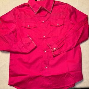 Pearl Snap Girls Shirt with Rhinestones